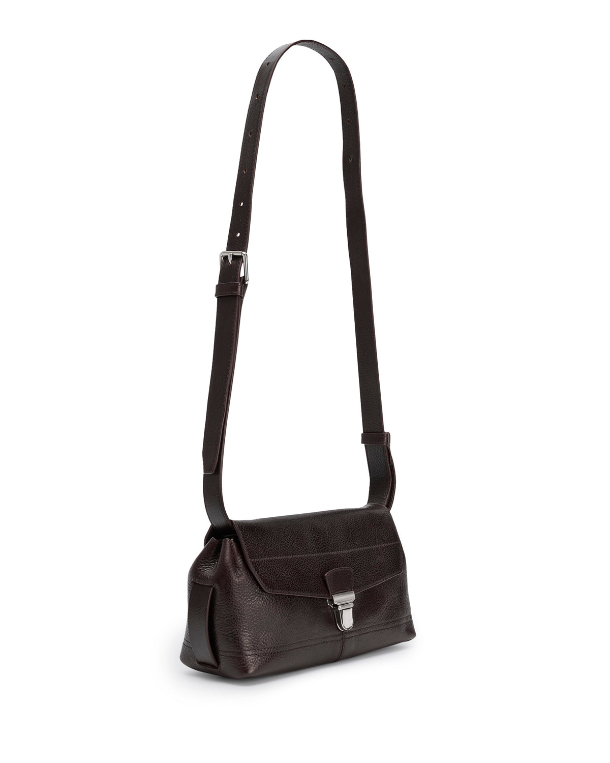 Small Gear Bag Glossy Vegetable Leather Espresso