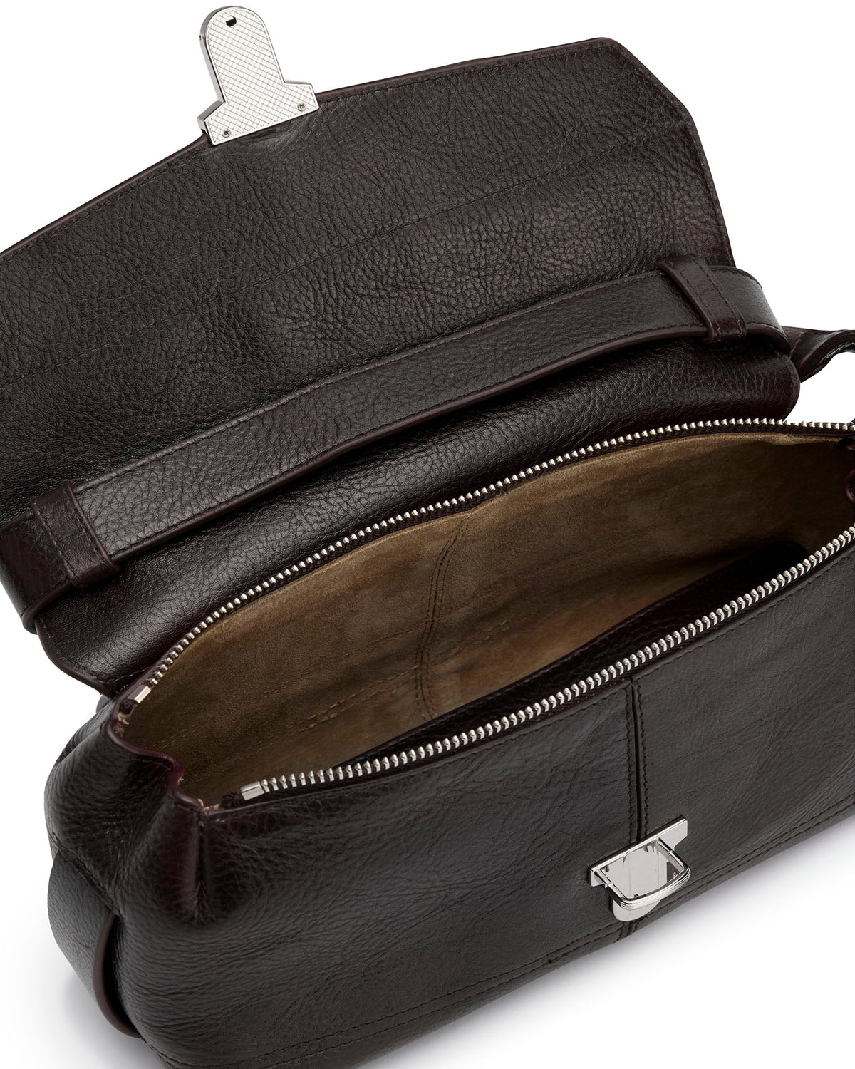 Small Gear Bag Glossy Vegetable Leather Espresso