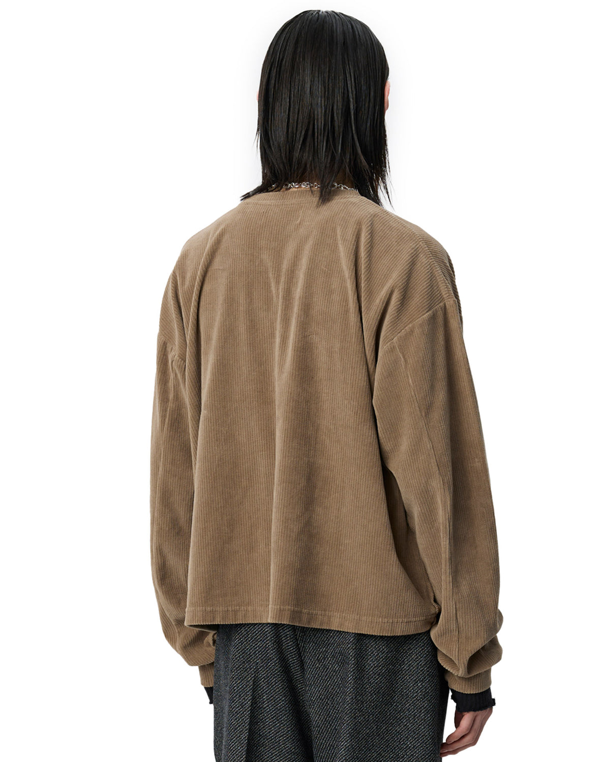 Relaxed Long Sleeve Tee Walnut Husk Pile