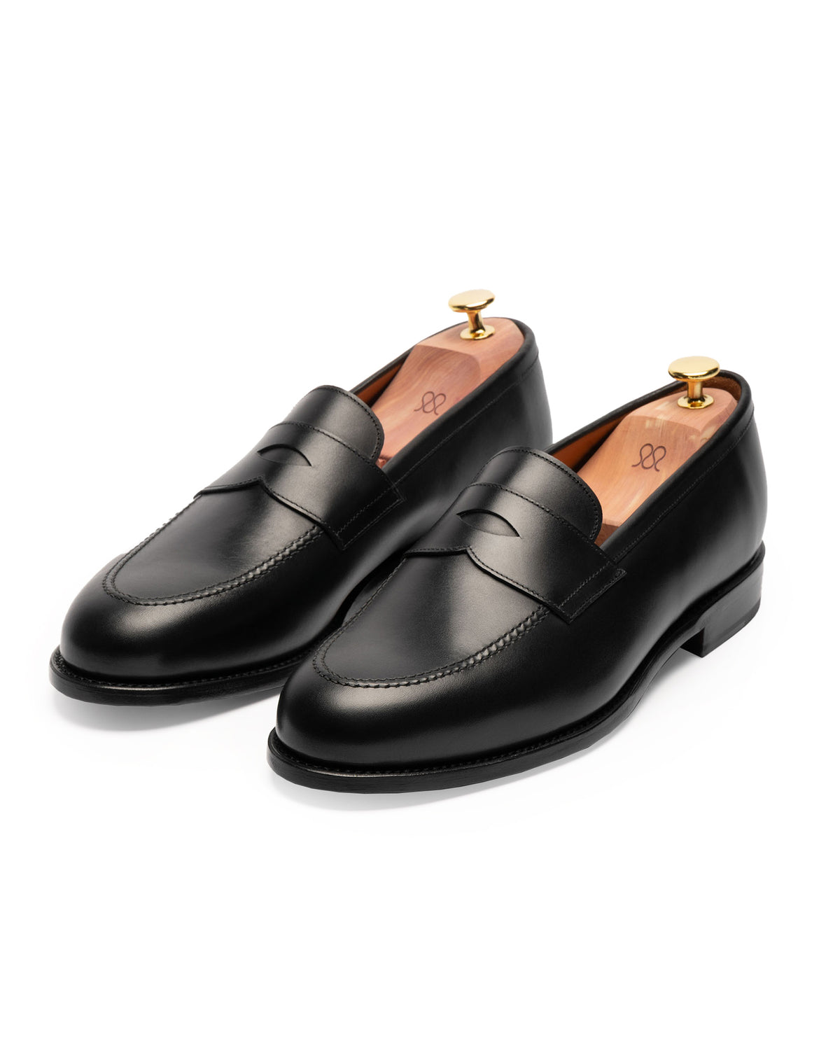 The Penny Loafer Black Calf Rubber Sole