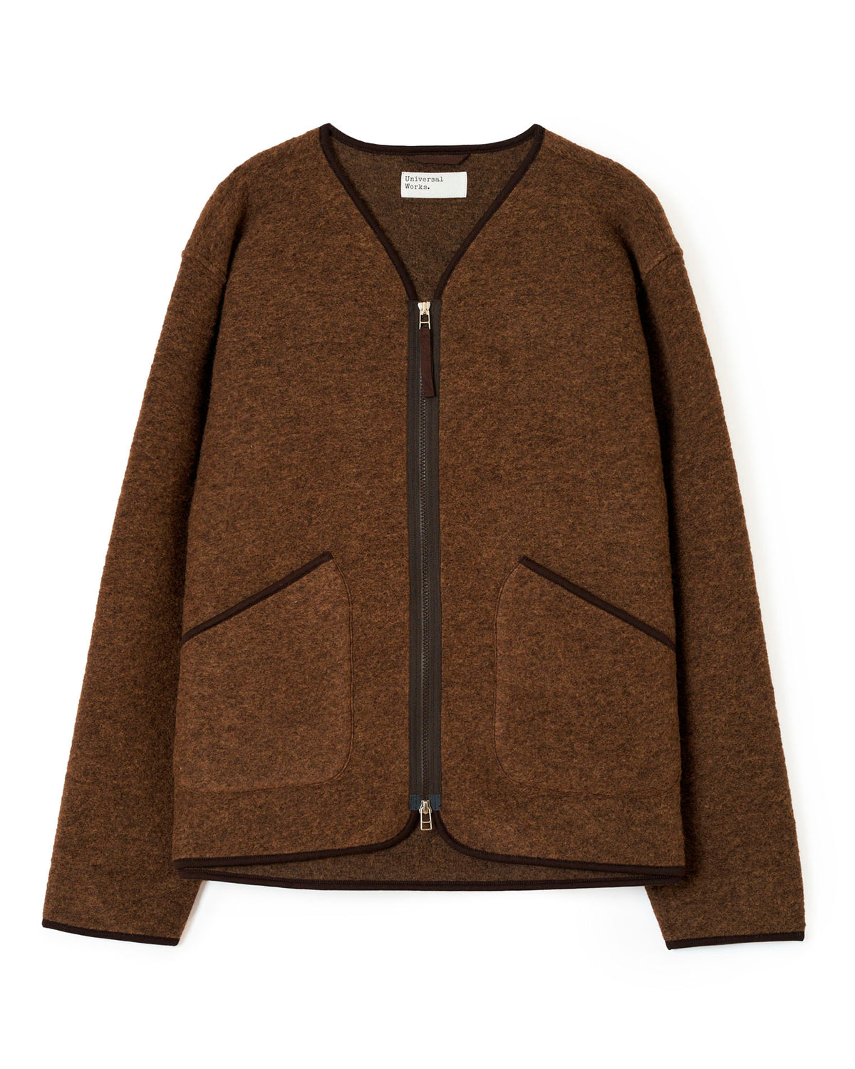 Zip Liner Jacket Brown Marl