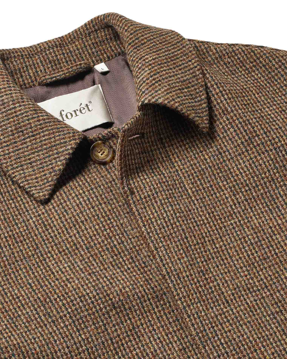 Pine Harris Tweed Wool Coat Check