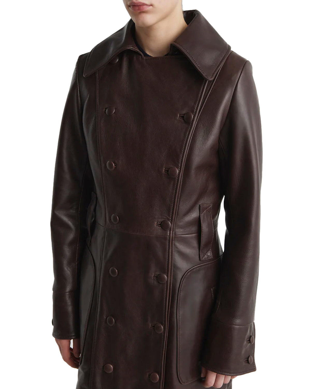 Estruck Leather Coat Wine