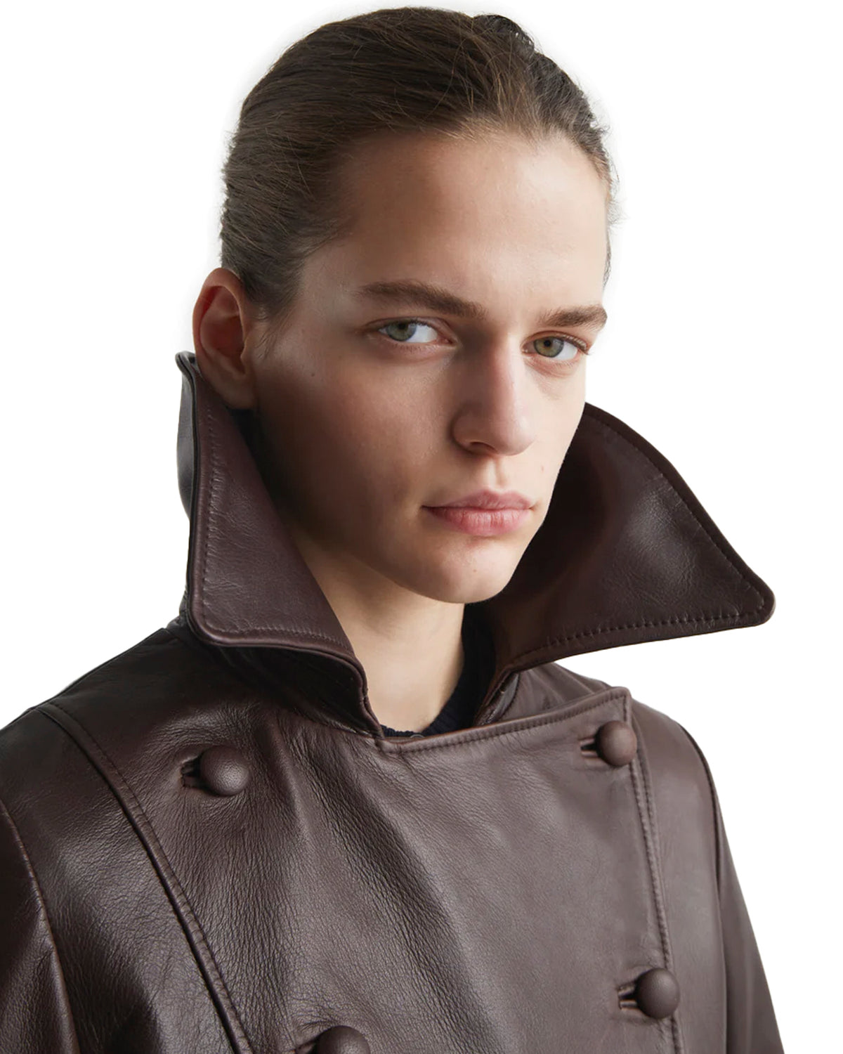 Estruck Leather Coat Wine