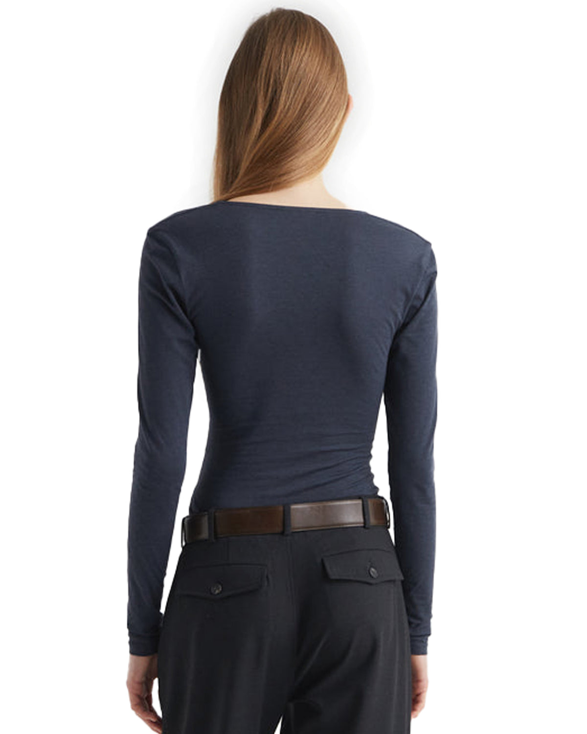 Junco Draped Long Sleeved Navy