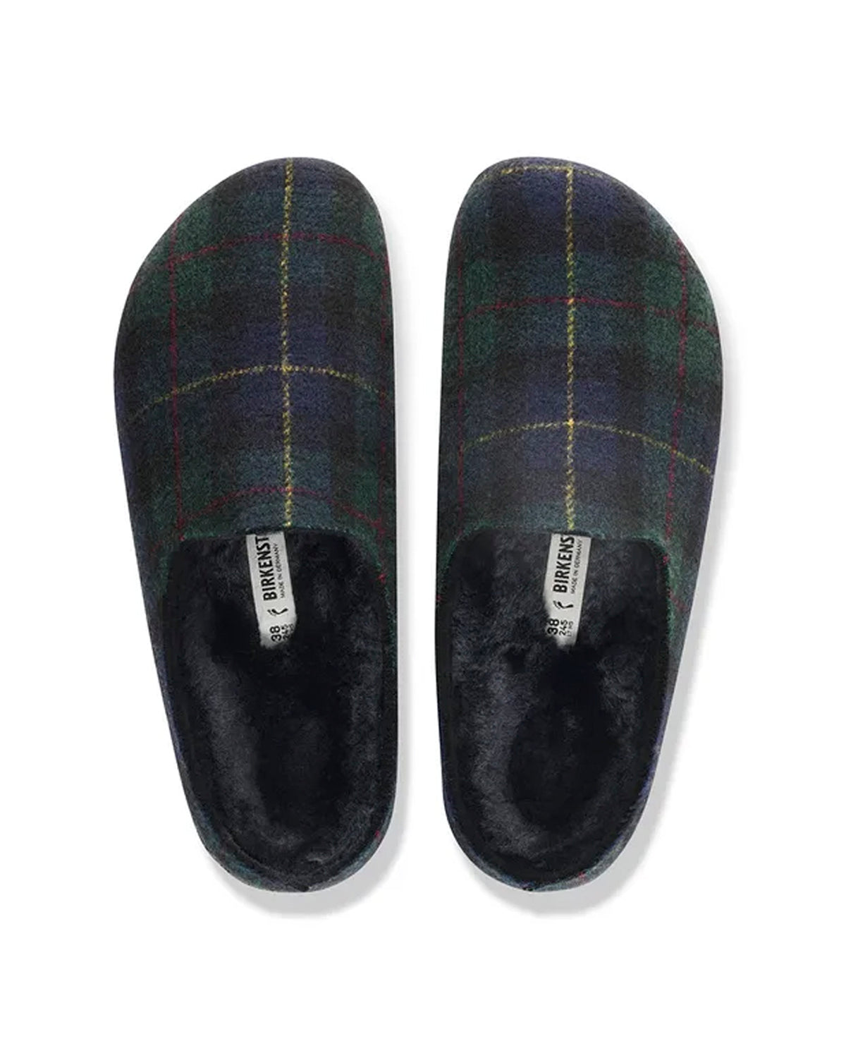 Amsterdam Wrapped Dip Felt Green Navy Plaid