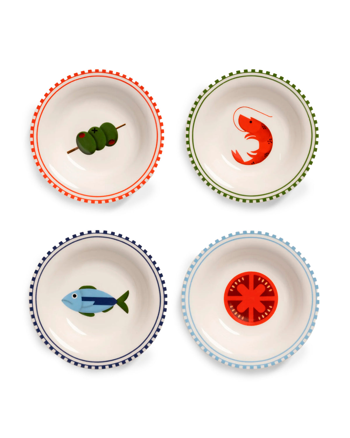 Bowl Taverna Small Set Of 4 Multicolor