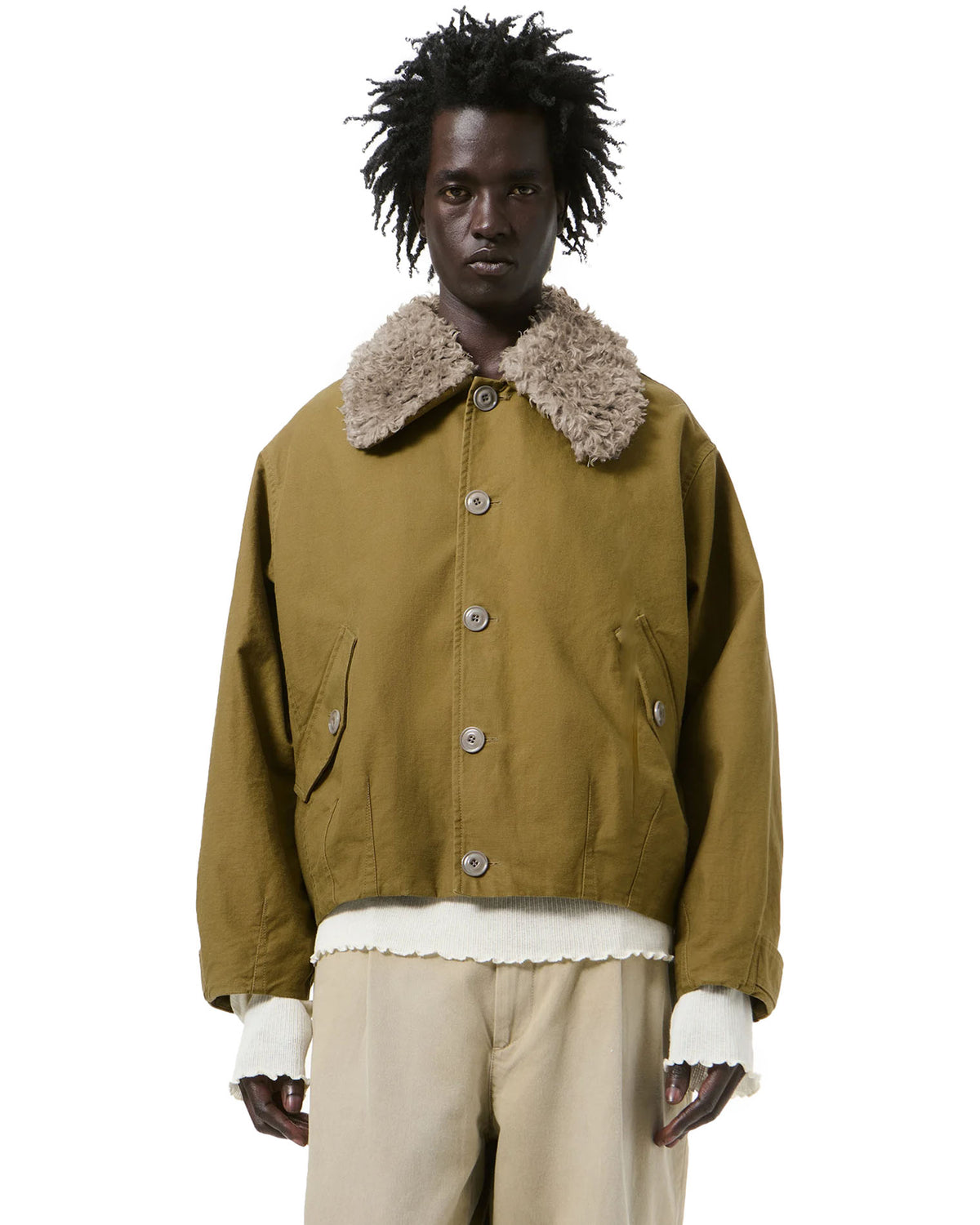 Aerial Jacket Pigment Khaki Knife Edge Twill