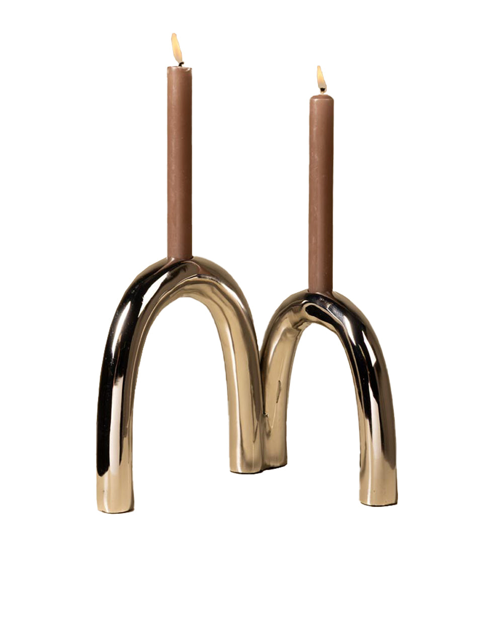 Anni Double Candle Holder Aluminium