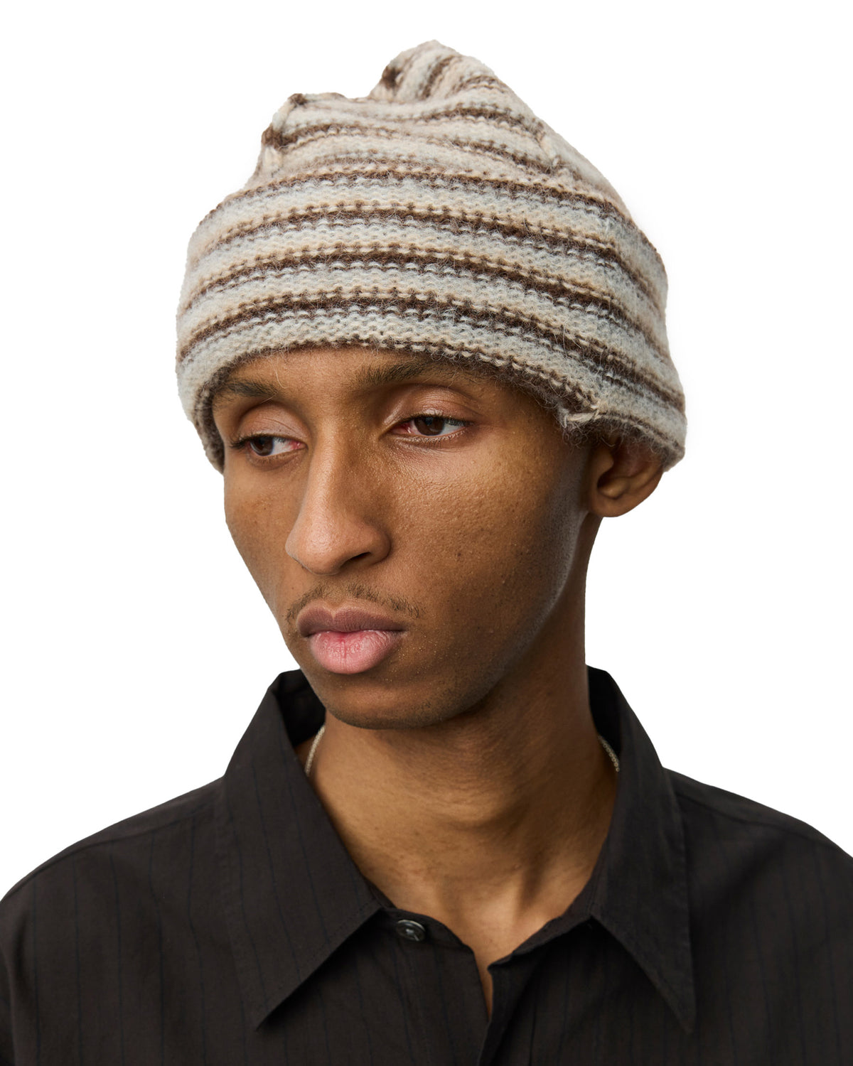 Session Beanie Brown Stripe