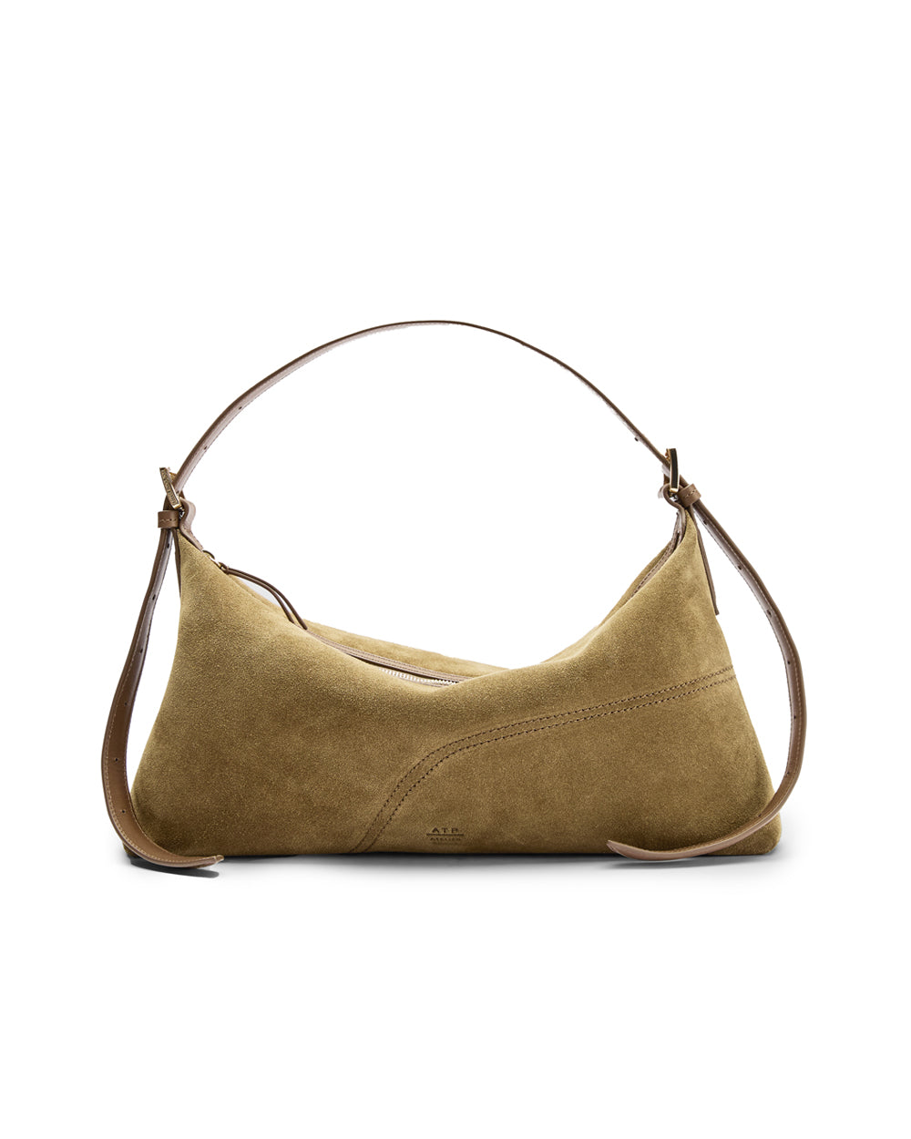Castellare Shoulder Bag Loden Suede/Vacchetta