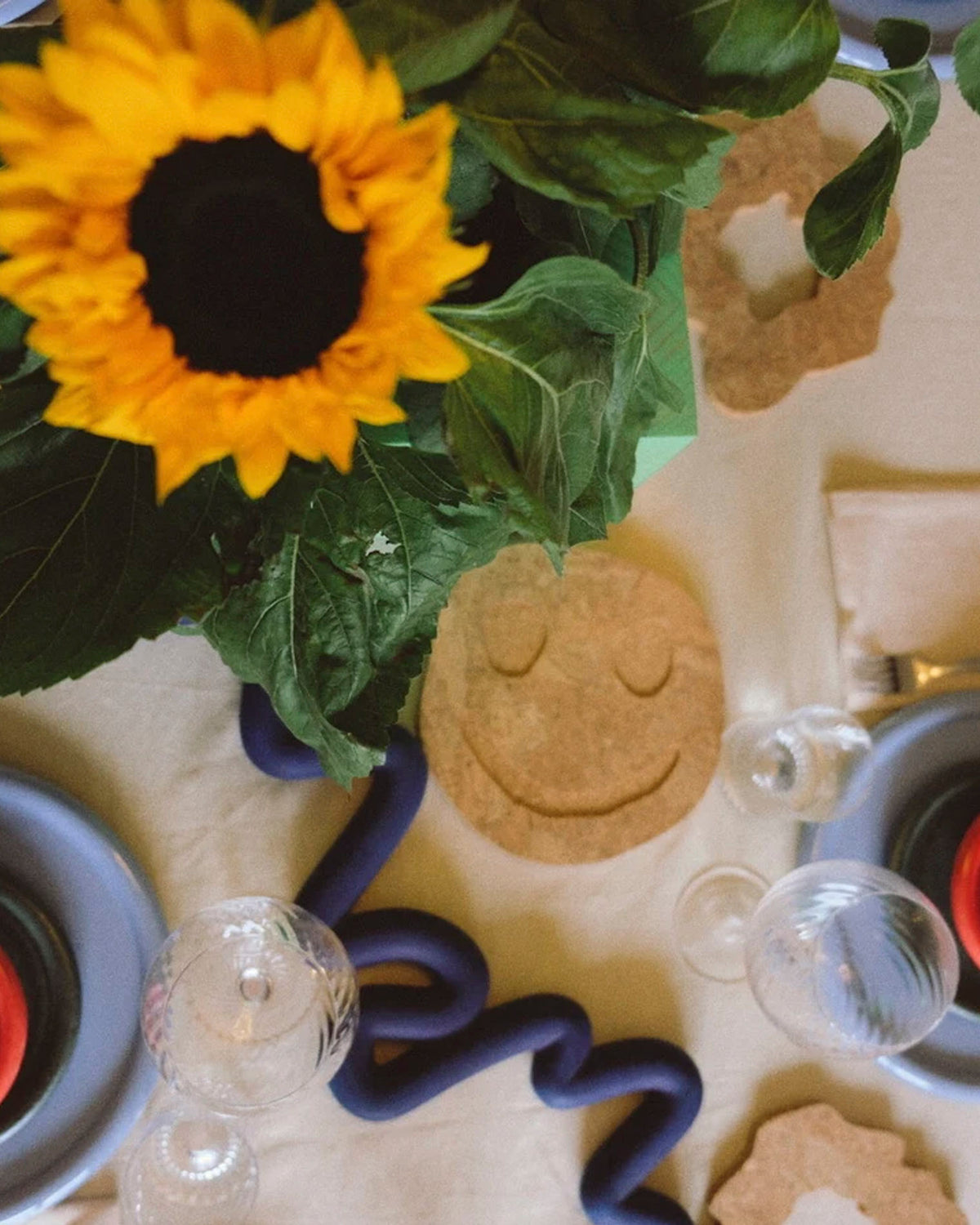 Cork Trivet Smiley Happy