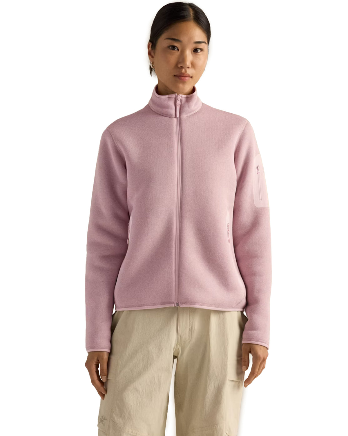 Covert Cardigan W Alpine Rose/Heather