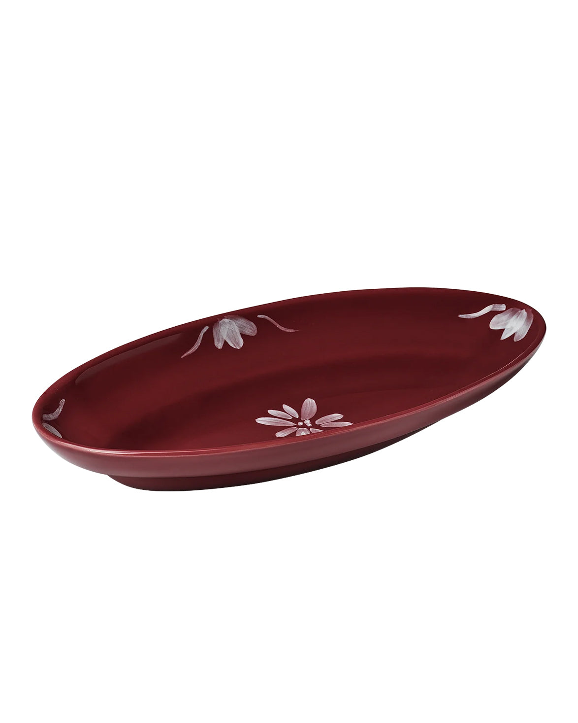 Dahlia Small Serving Plate Burgundy