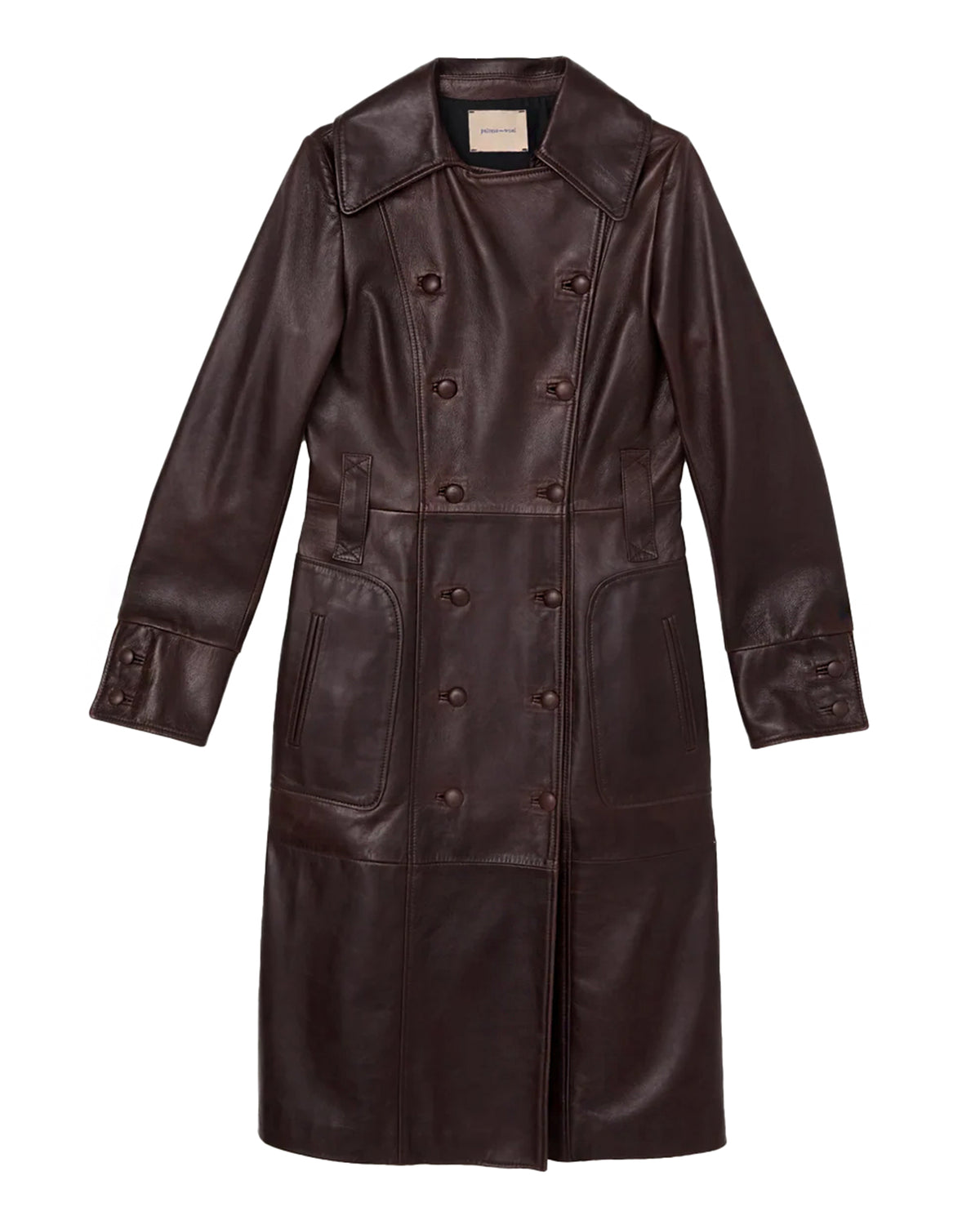 Estruck Leather Coat Wine