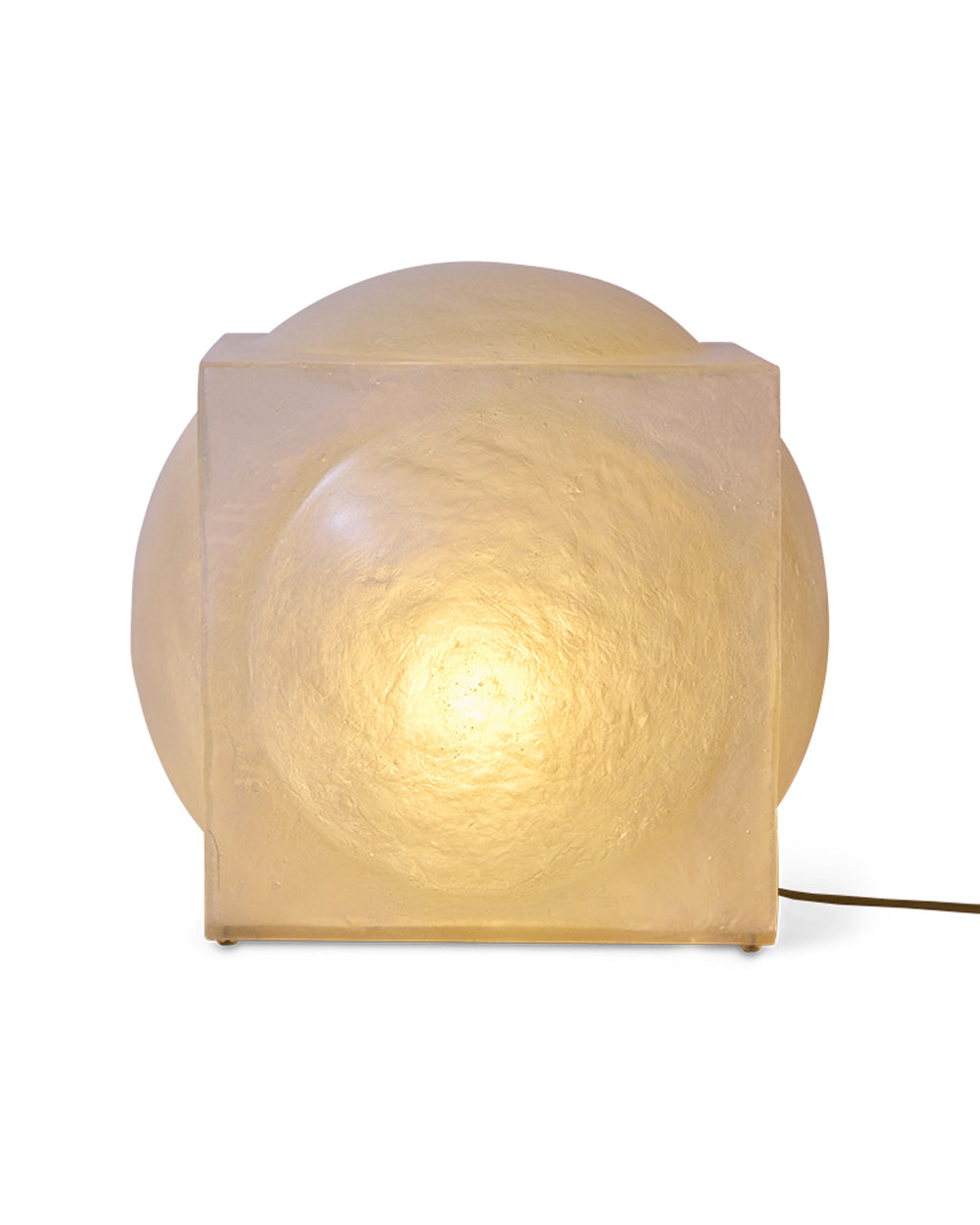 Glassfibre Floor lamp Cube Natural