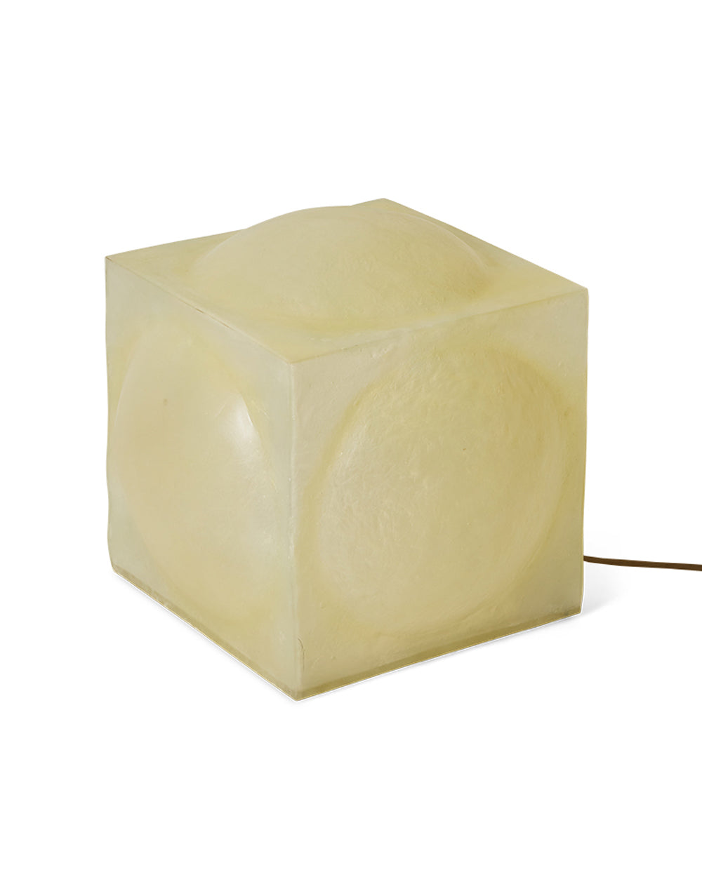 Glassfibre Floor lamp Cube Natural
