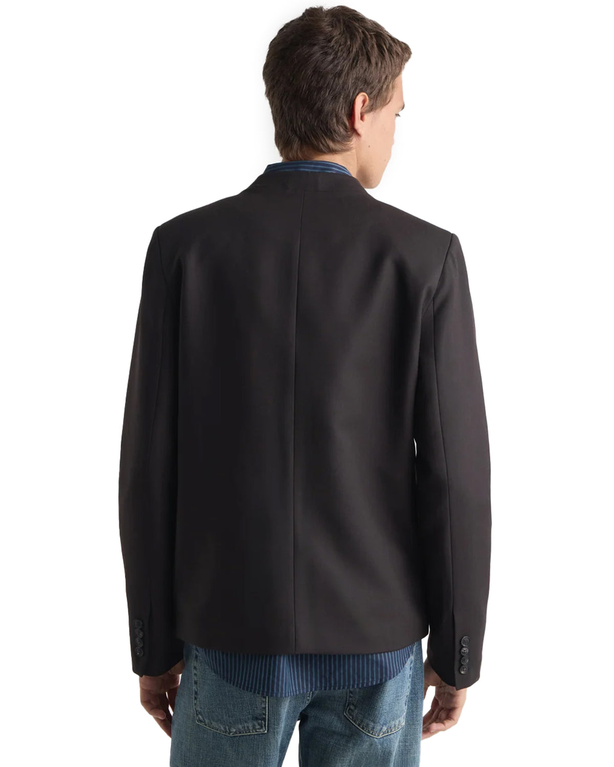 Gome Collarless Blazer Brown