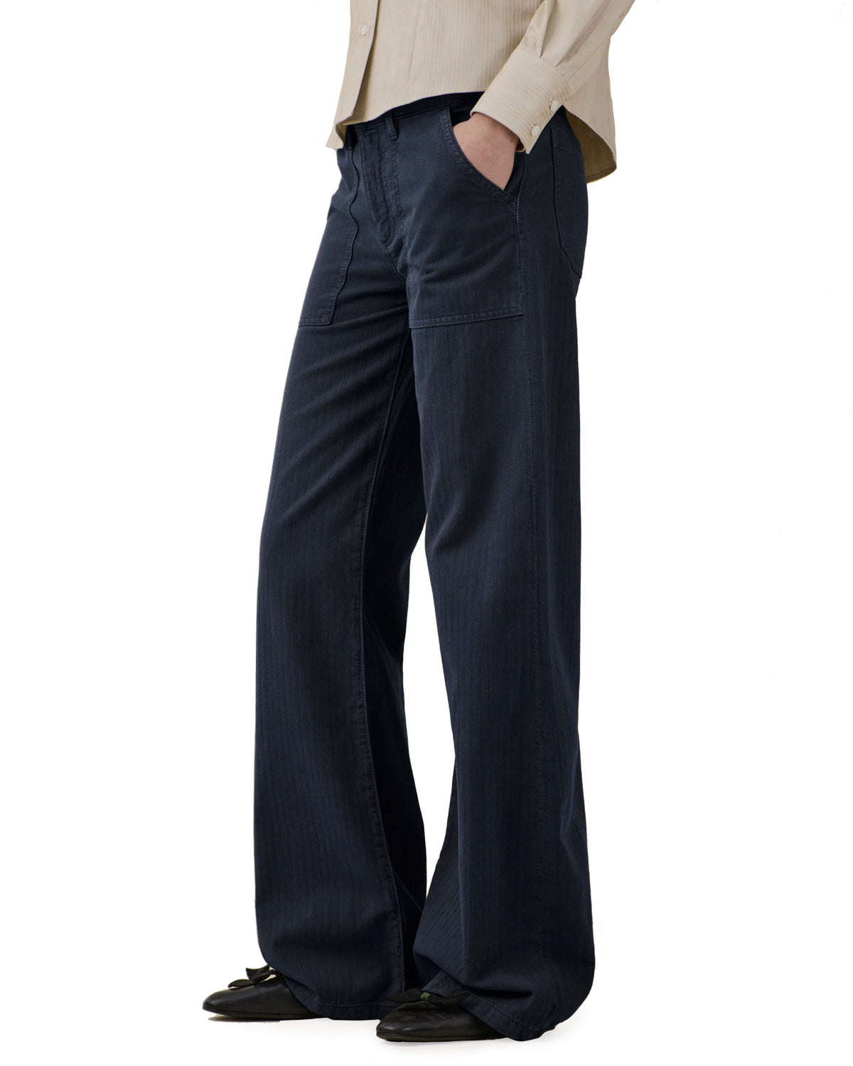 Guell Trousers Chevron Blue Black