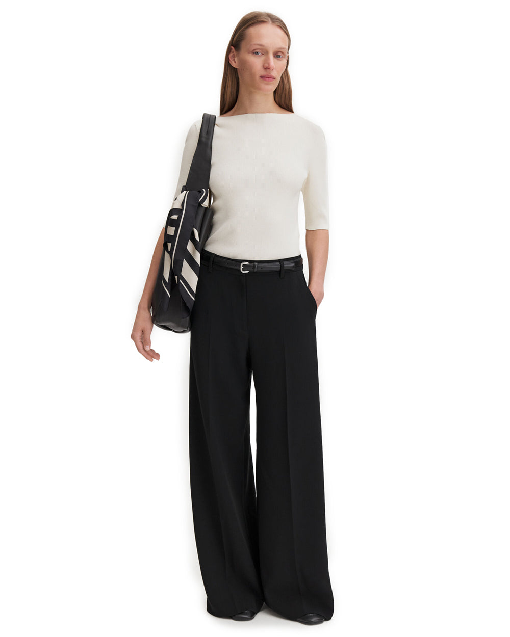 Harlow Drapey Trousers Black