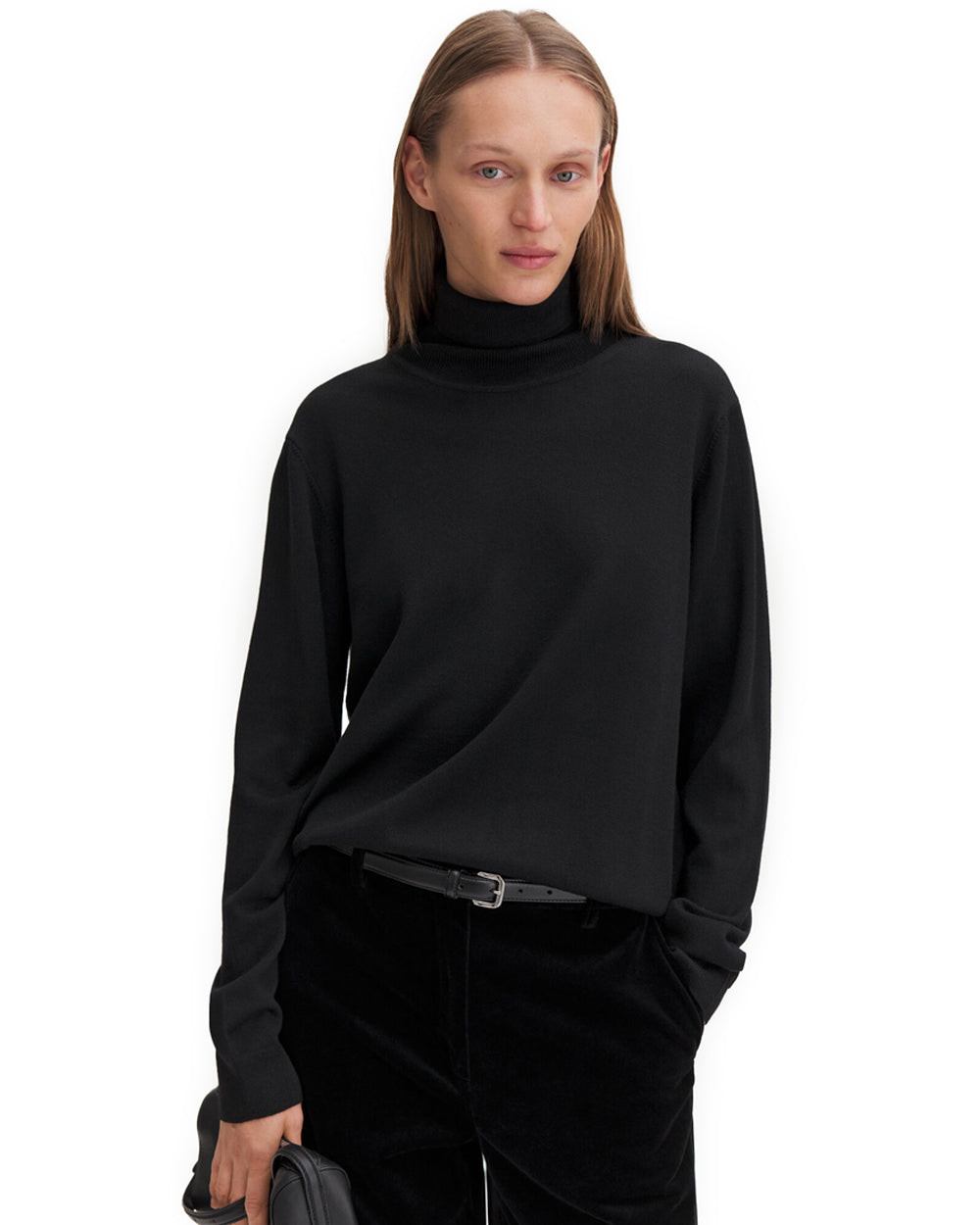 Merino Turtleneck Sweater Black