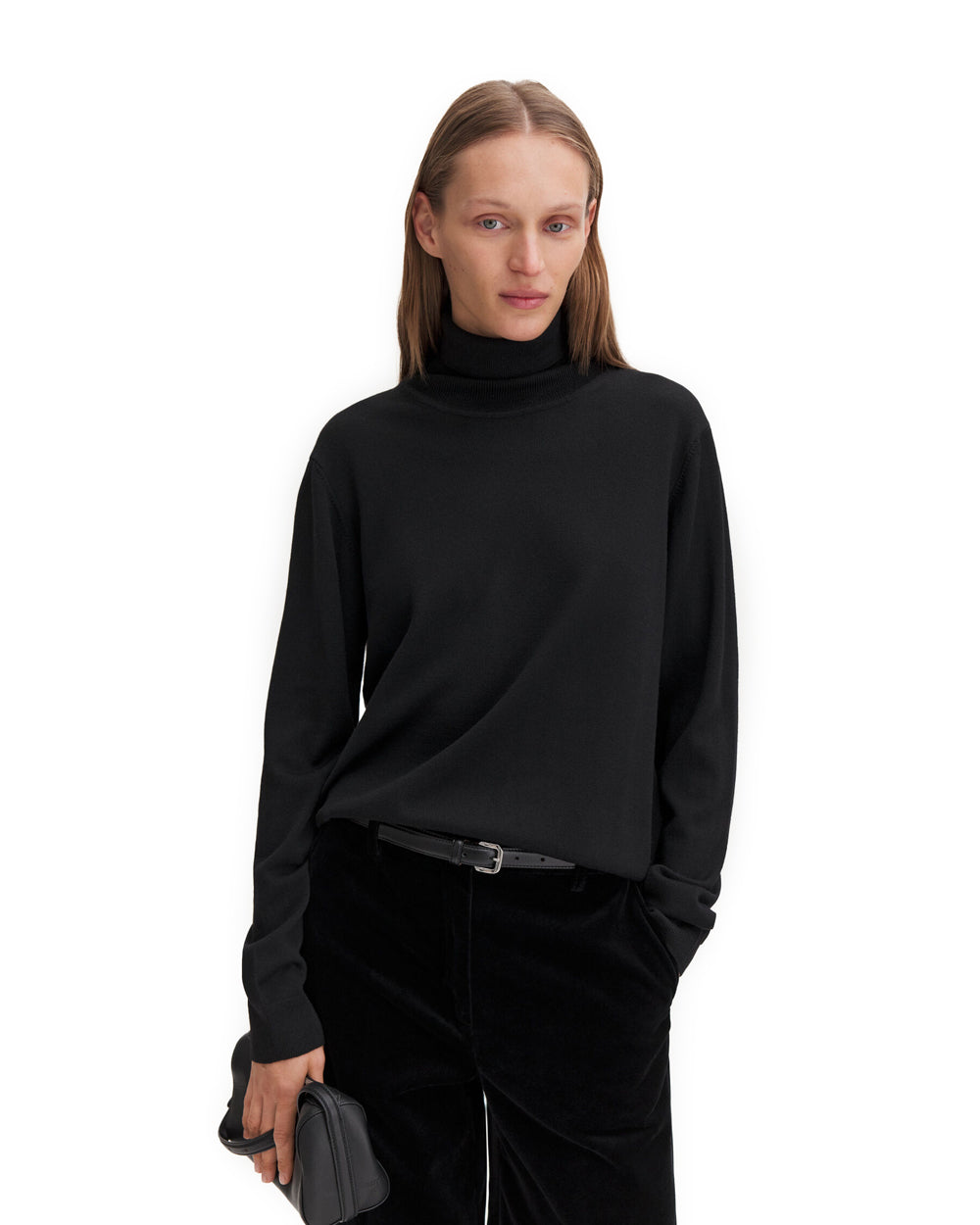 Merino Turtleneck Sweater Black
