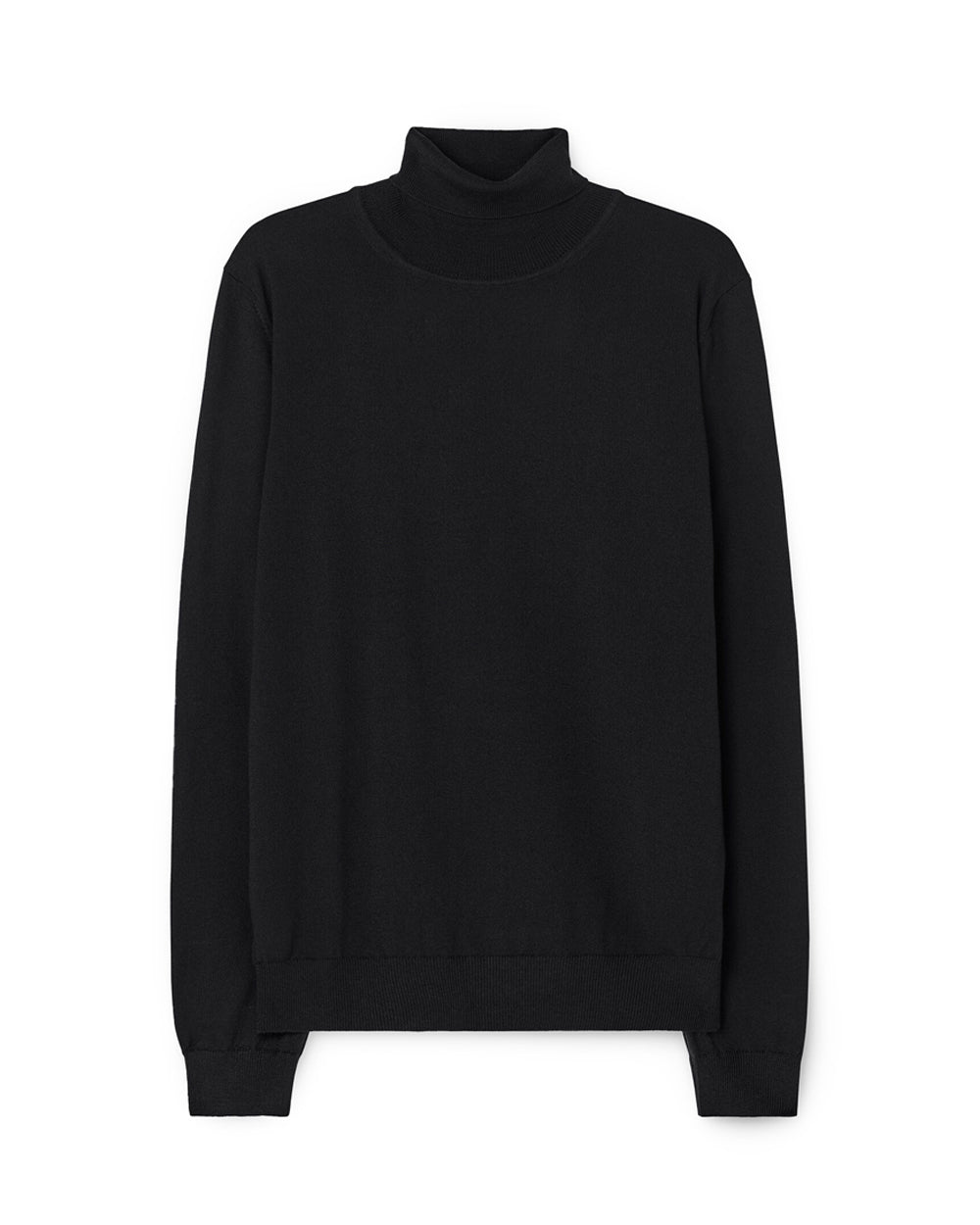 Merino Turtleneck Sweater Black