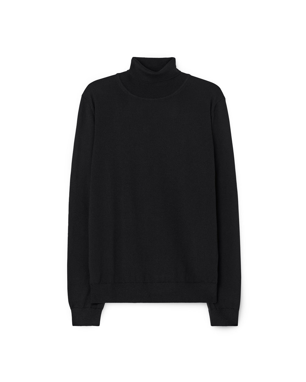 Merino Turtleneck Sweater Black