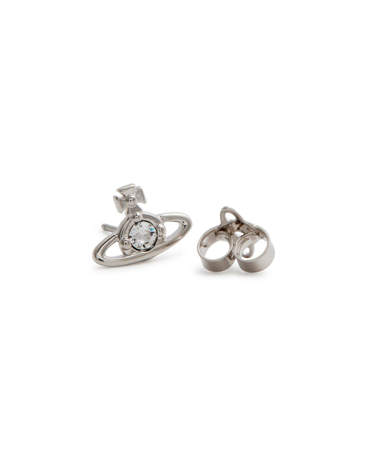 Nano Solitaire Earrings Platinum/Crystal