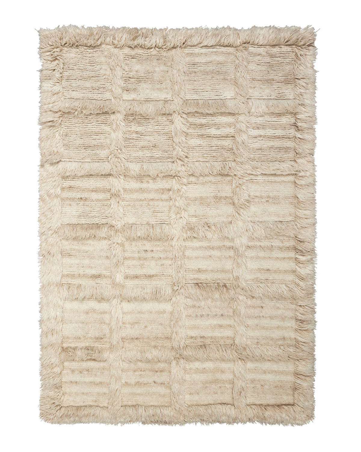 Norte Grid Rug Natural