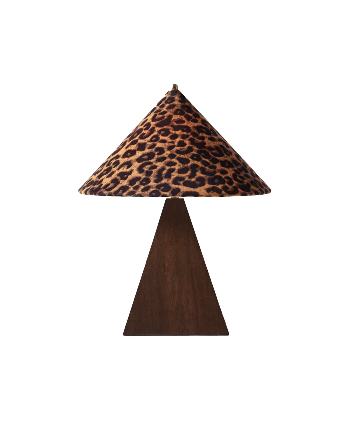 Pyramid Table Lamp Leopard Shade
