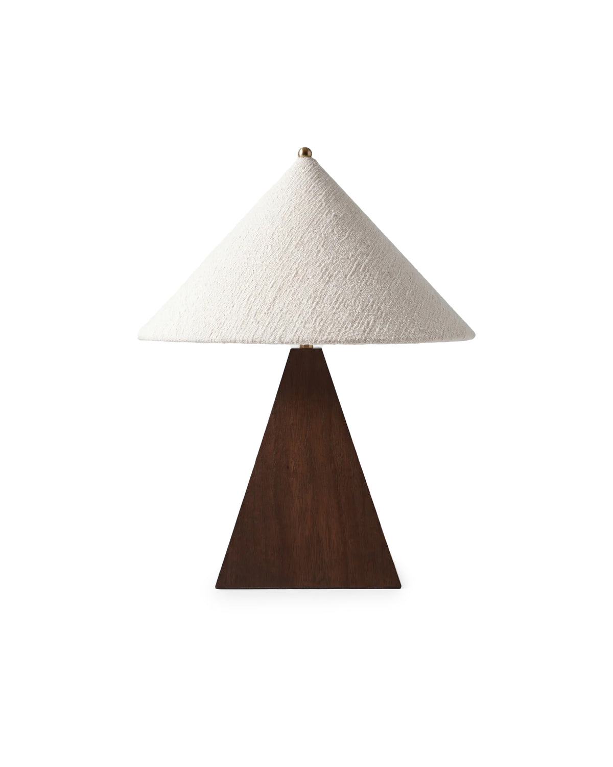 Pyramid Table Lamp White Shade