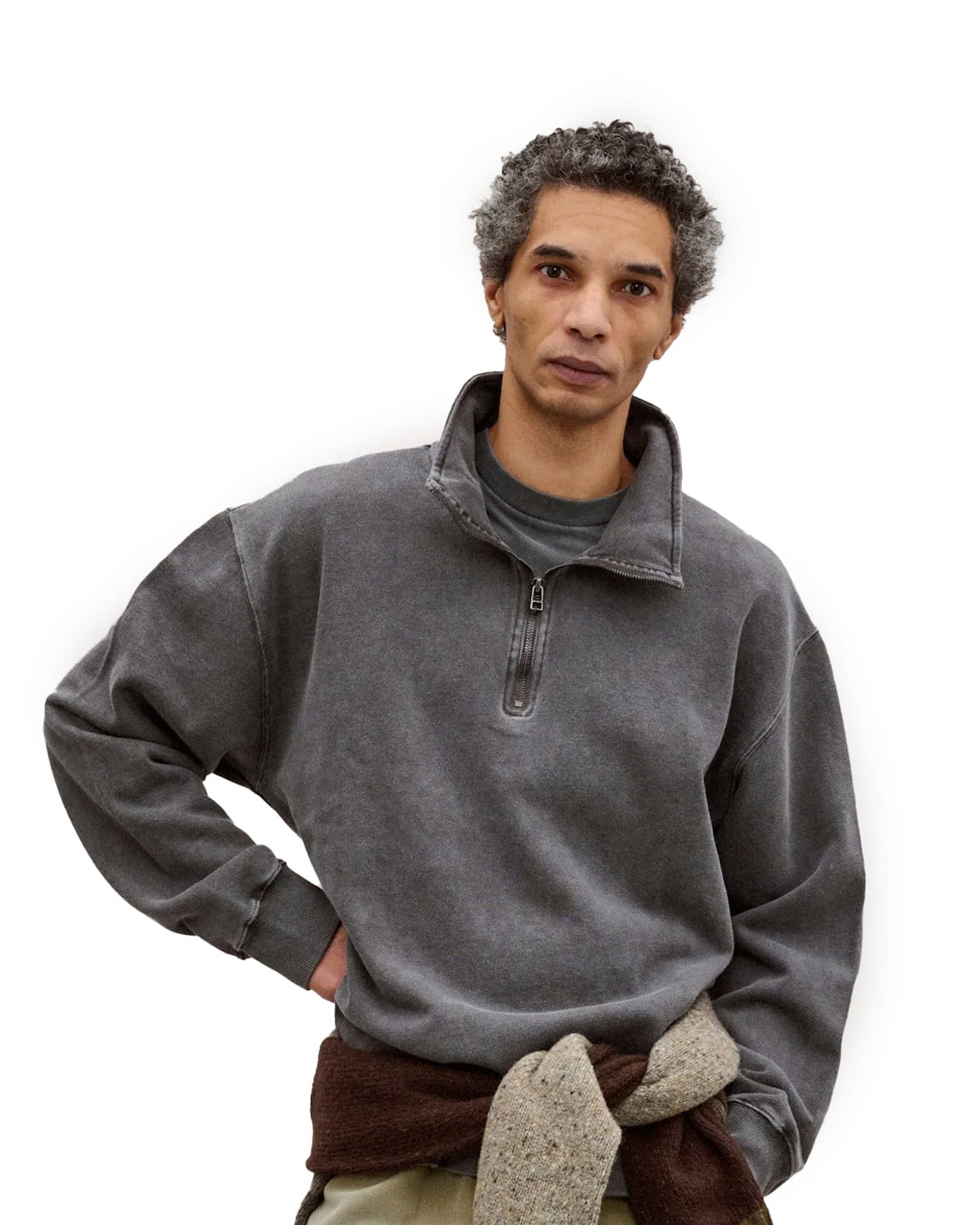 Rain Half Zip Sweatshirt Dark Grey