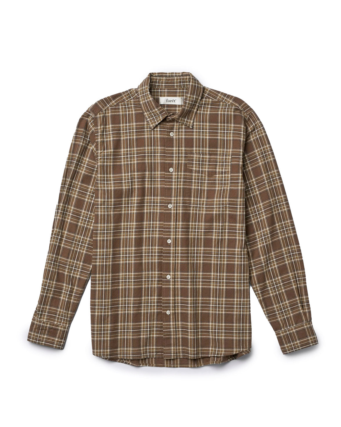 Ridge Regular Fit Flannel Shirt Brown Check