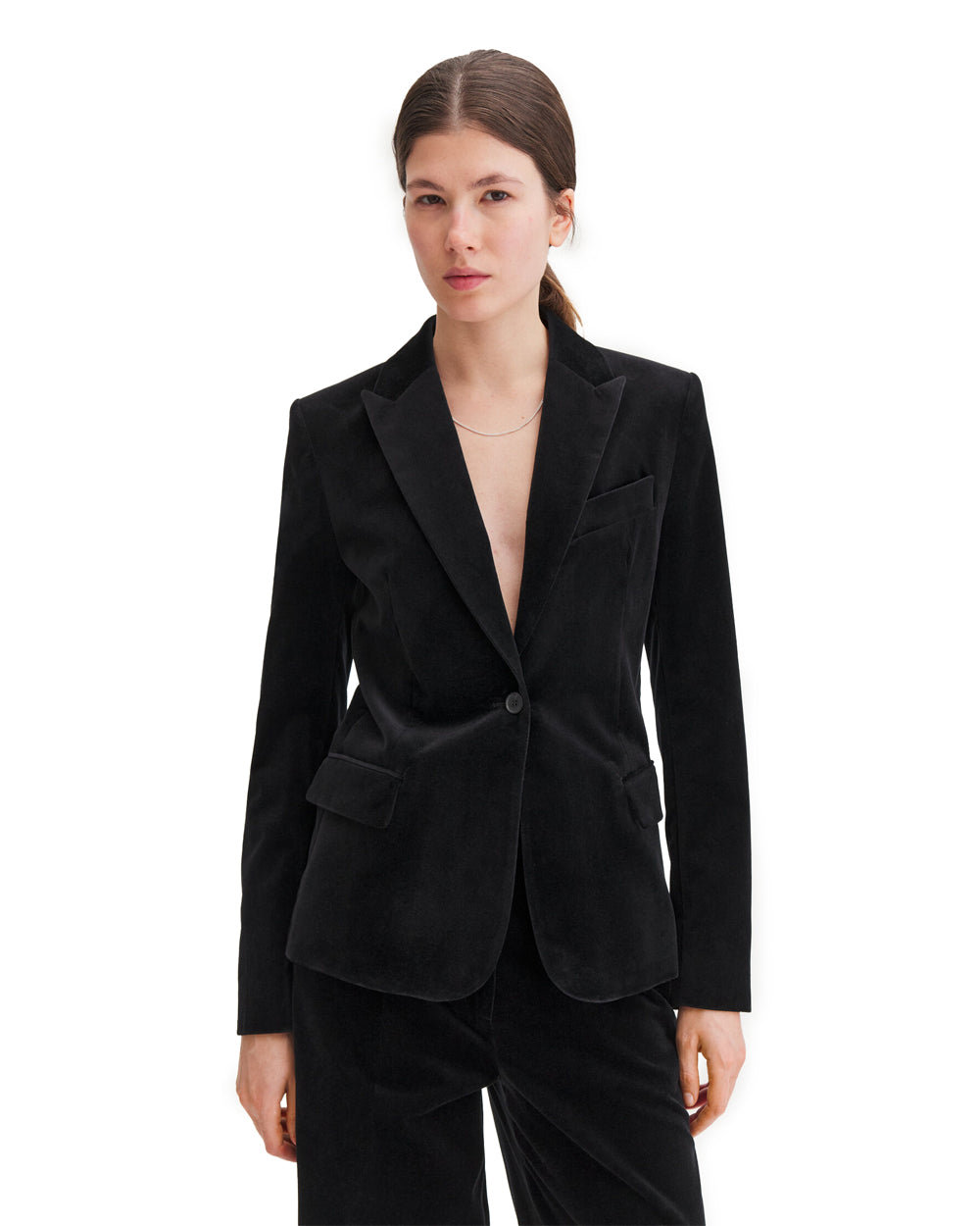 Sasha Velvet Blazer Black