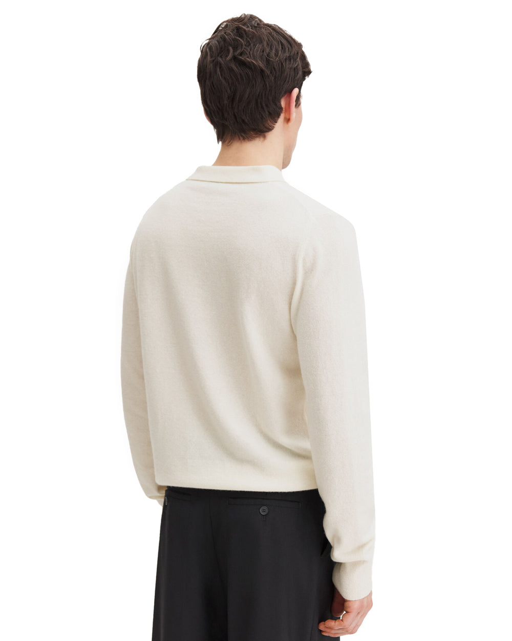 Soft Wool Polo Shirt Off-White