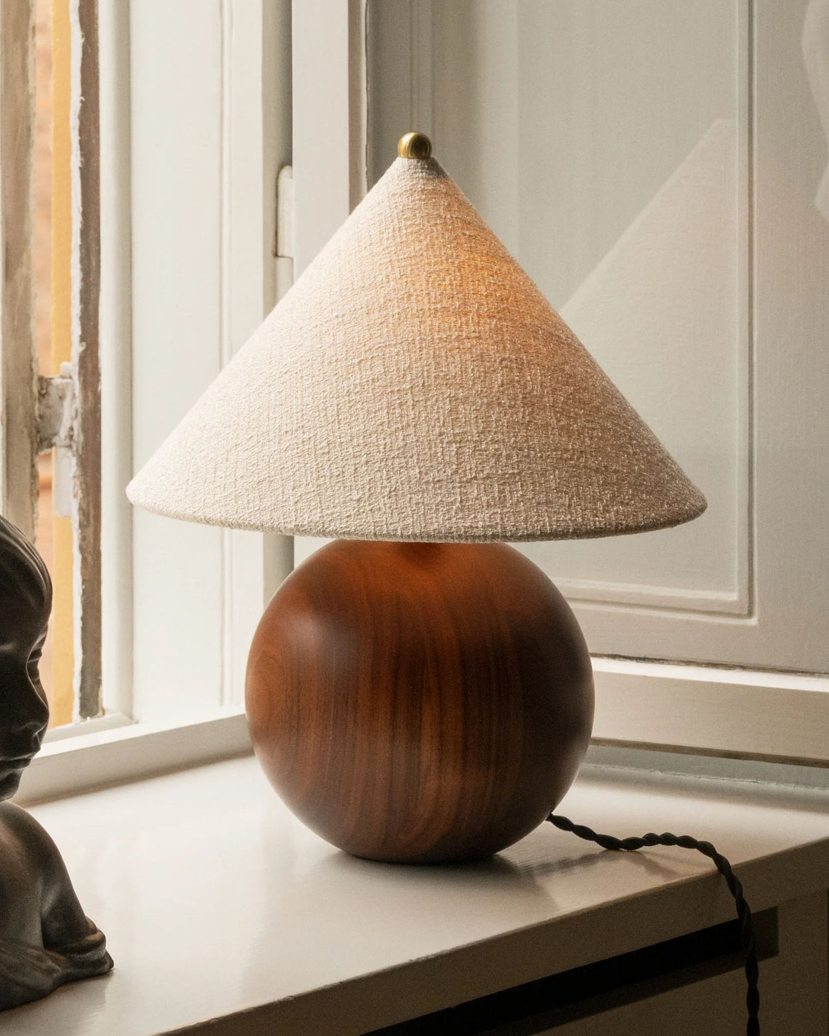 Sphere Table Lamp White Shade