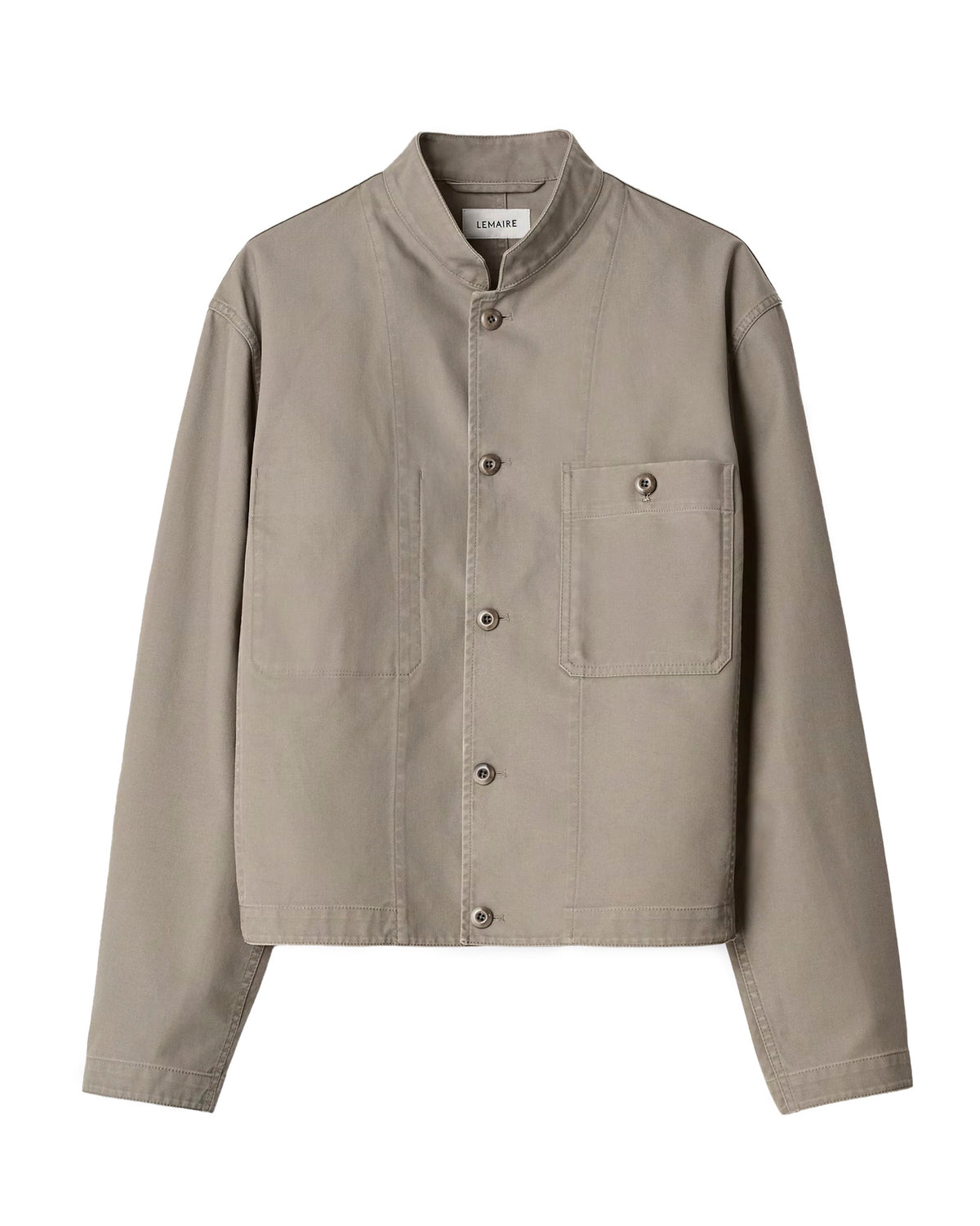 Stand Collar Jacket Taupe