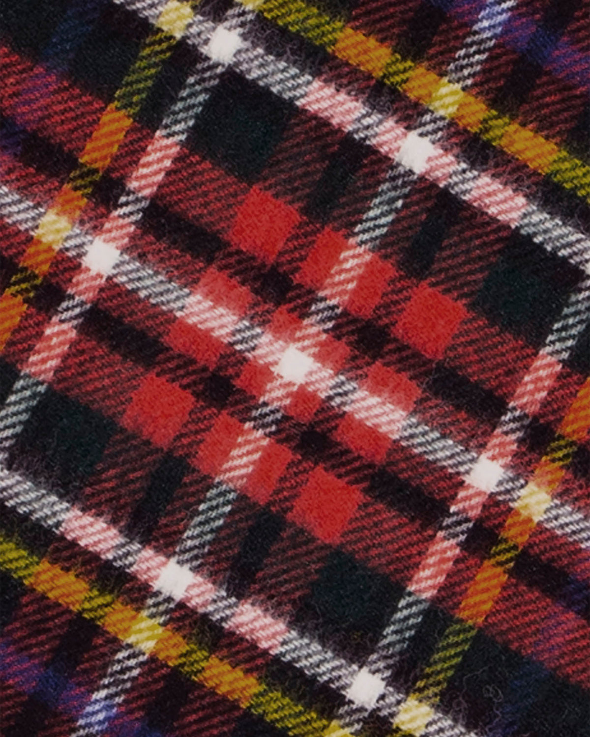 Tartan Wool Scarf Black Stewart