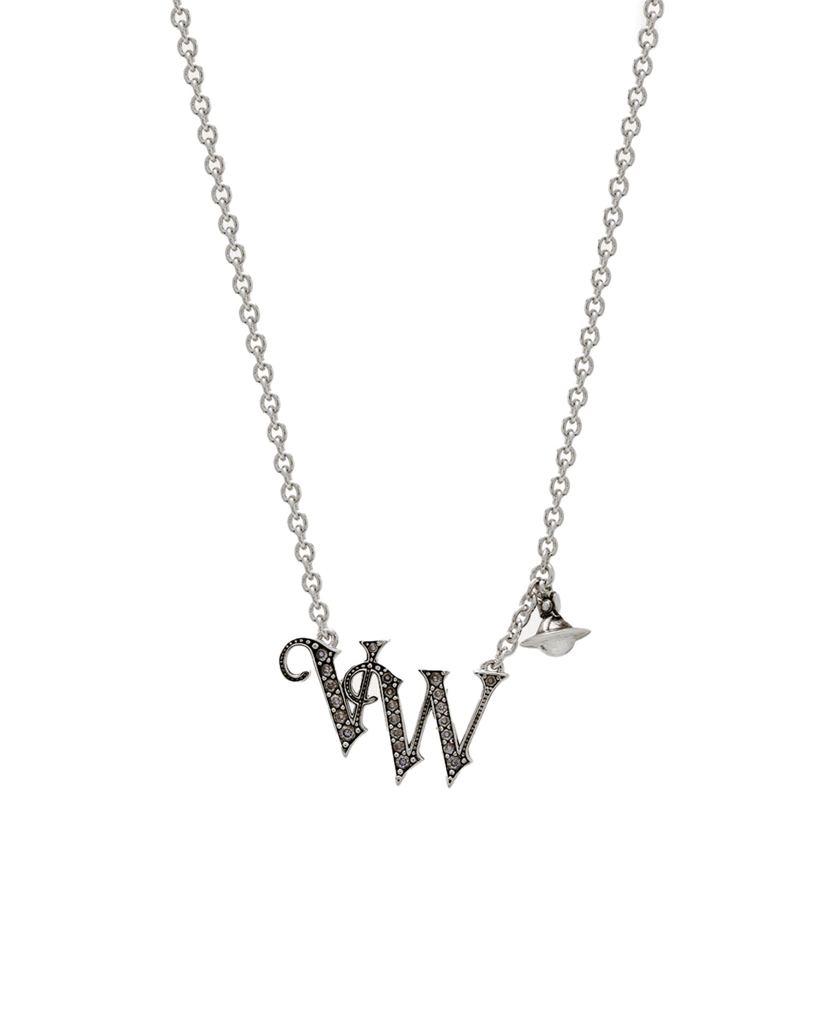 VW Pendant Necklace Platinum/White