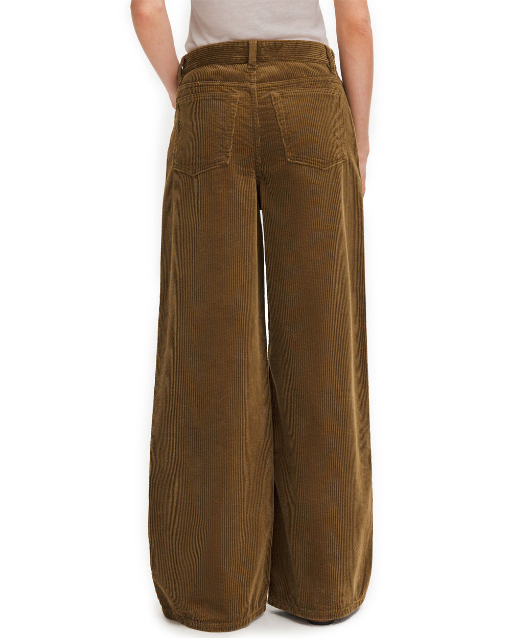 Wide Leg Corduroy Trousers Tobacco