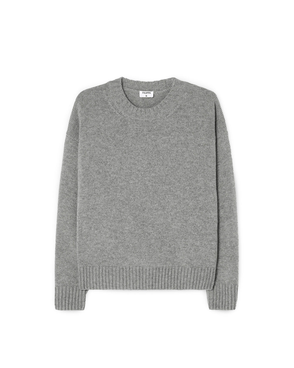 Wool Cashmere Sweater Grey Melange