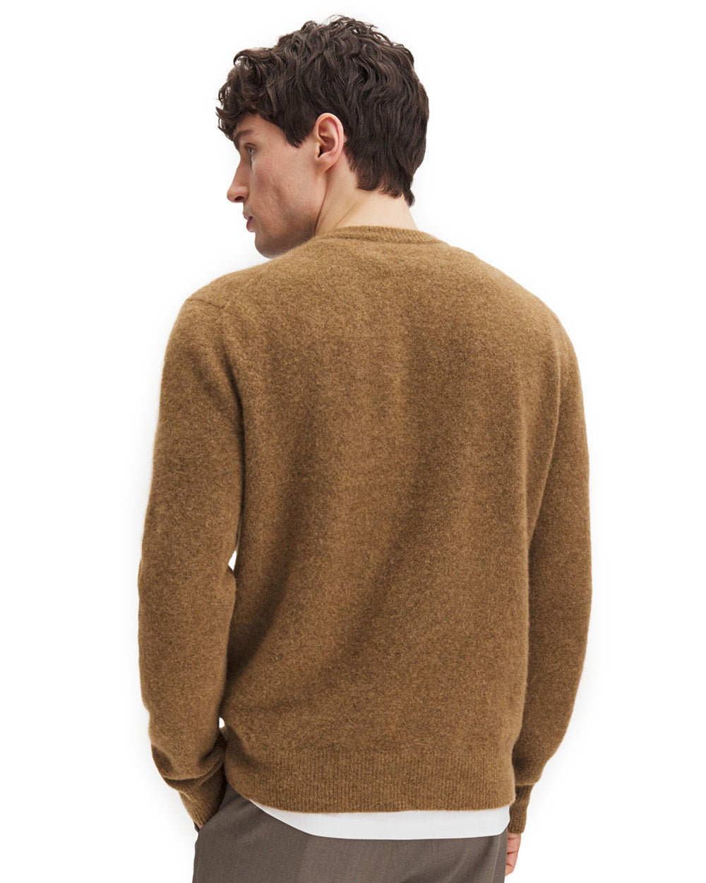 Wool Yak Sweater Mid Brown