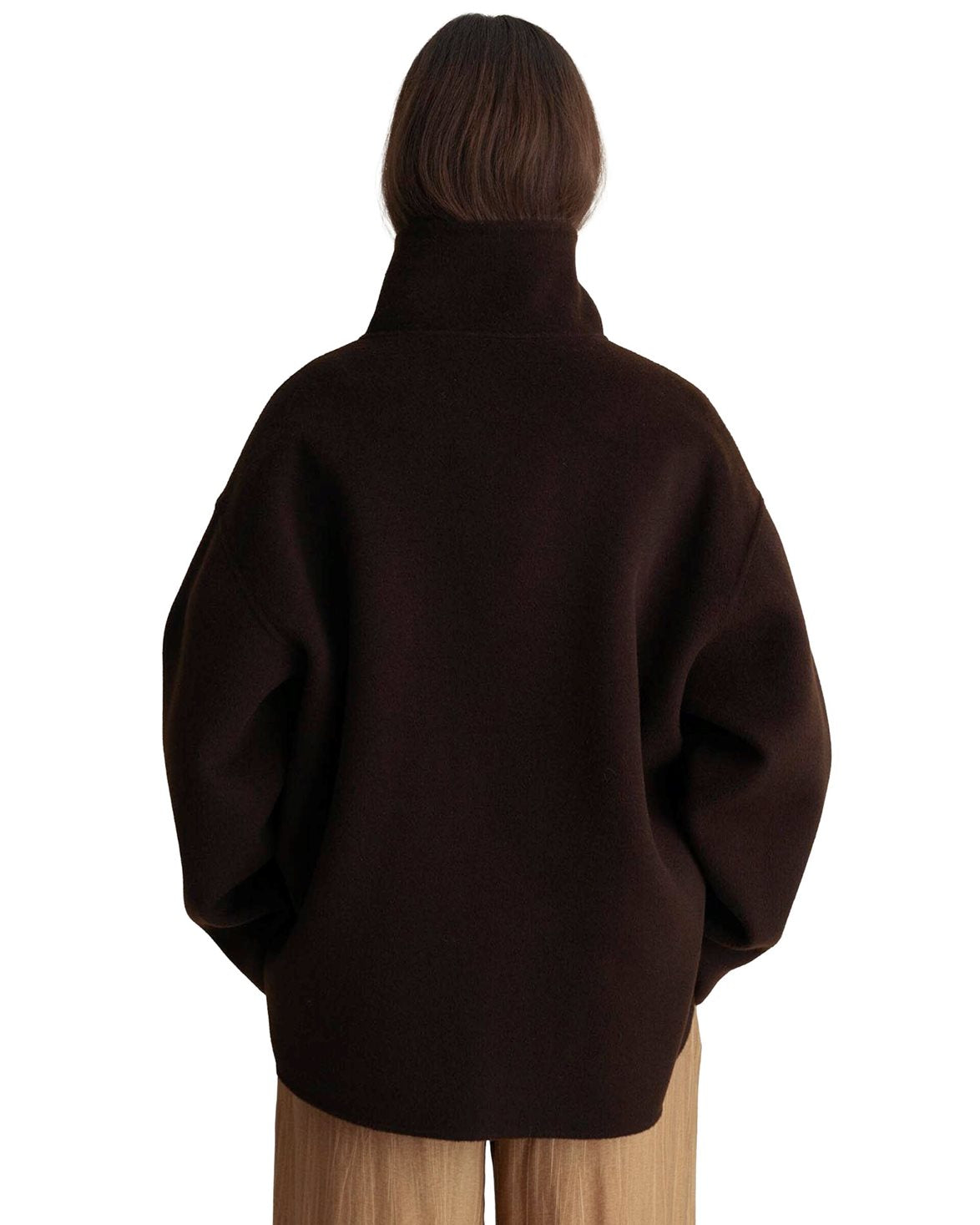 Edge Wool Jacket Dark Brown