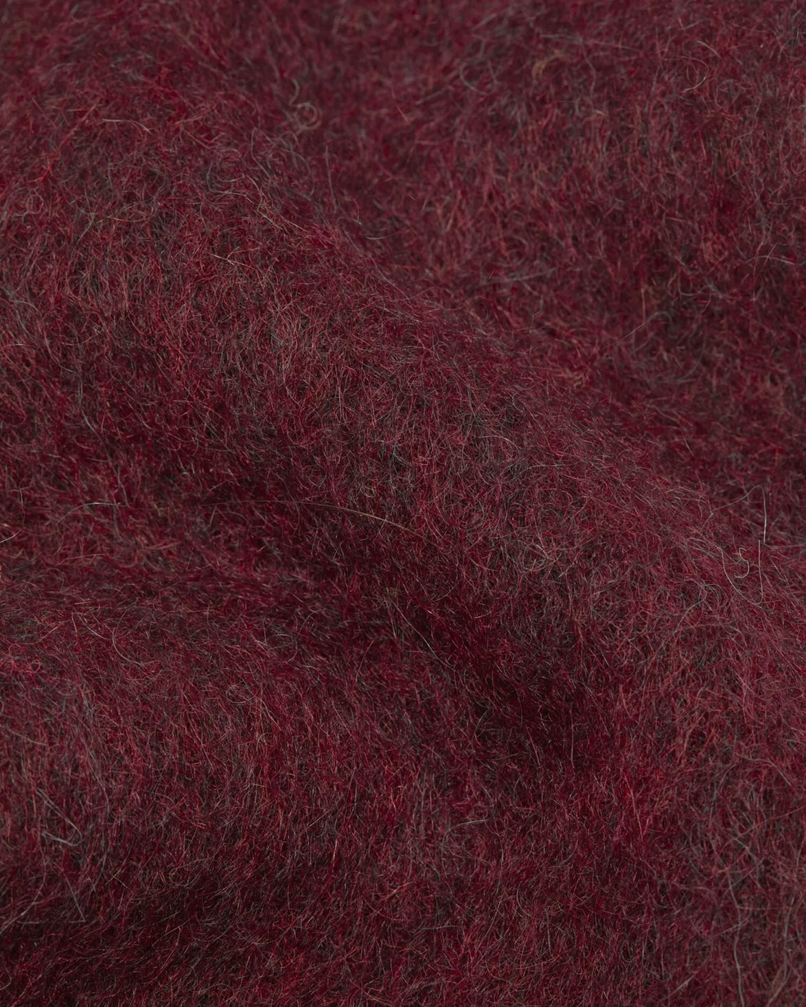 Alpaca Fringe Scarf Solid Burgundy