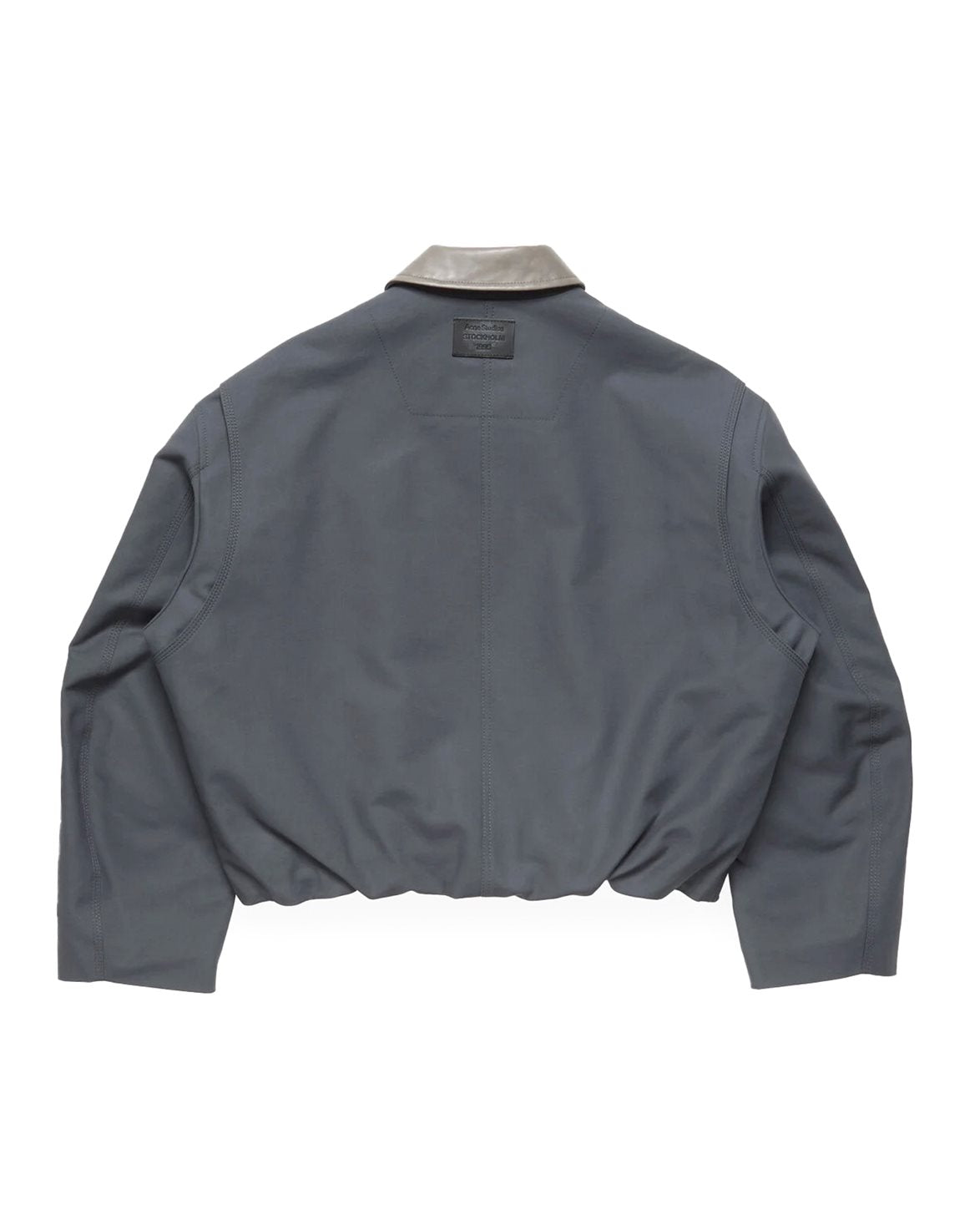 Bomber Jacket Leather Collar Carbon Grey