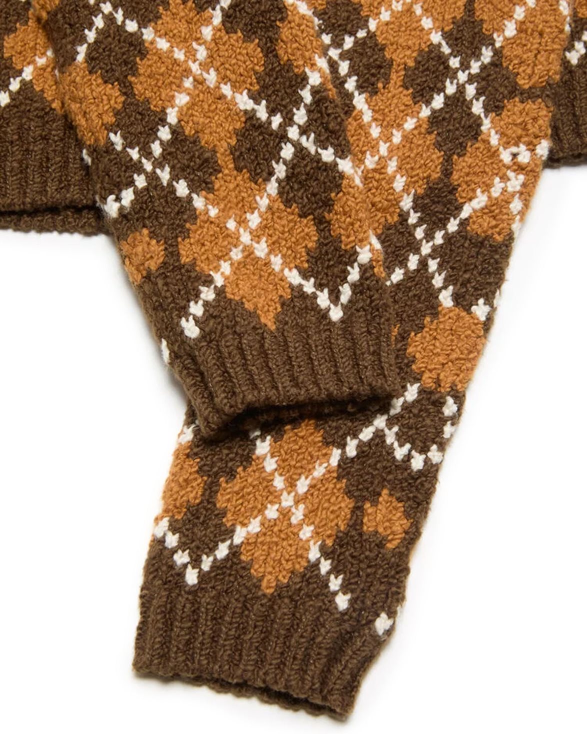 Buttoned Knit Cardigan Brown/Orange