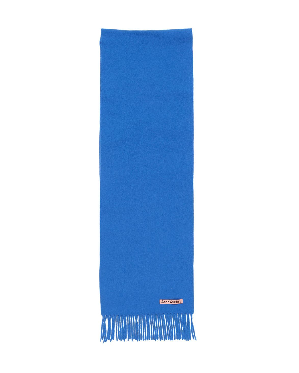 Canada Fringe Wool Scarf Skinny Royal Blue