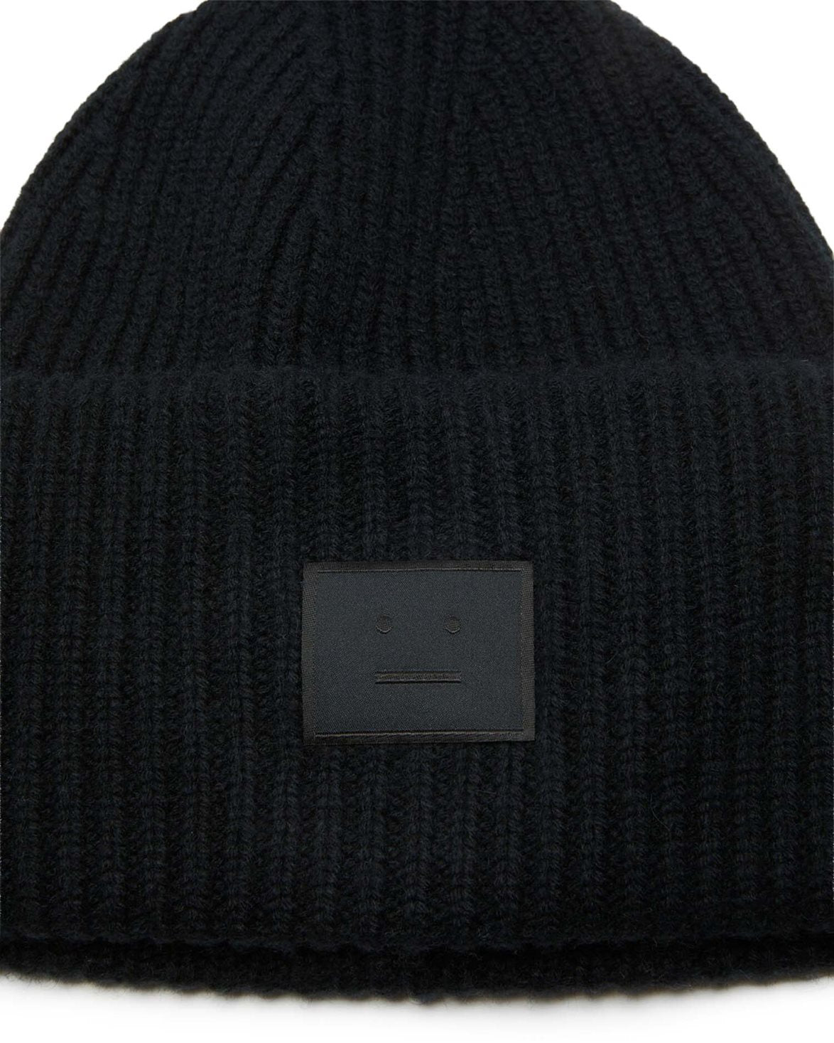 Large Face Logo Beanie Black