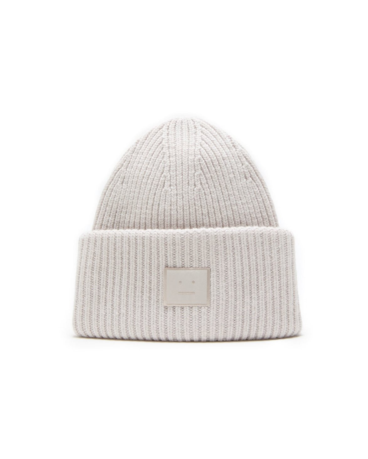 Large Face Logo Beanie Light Grey